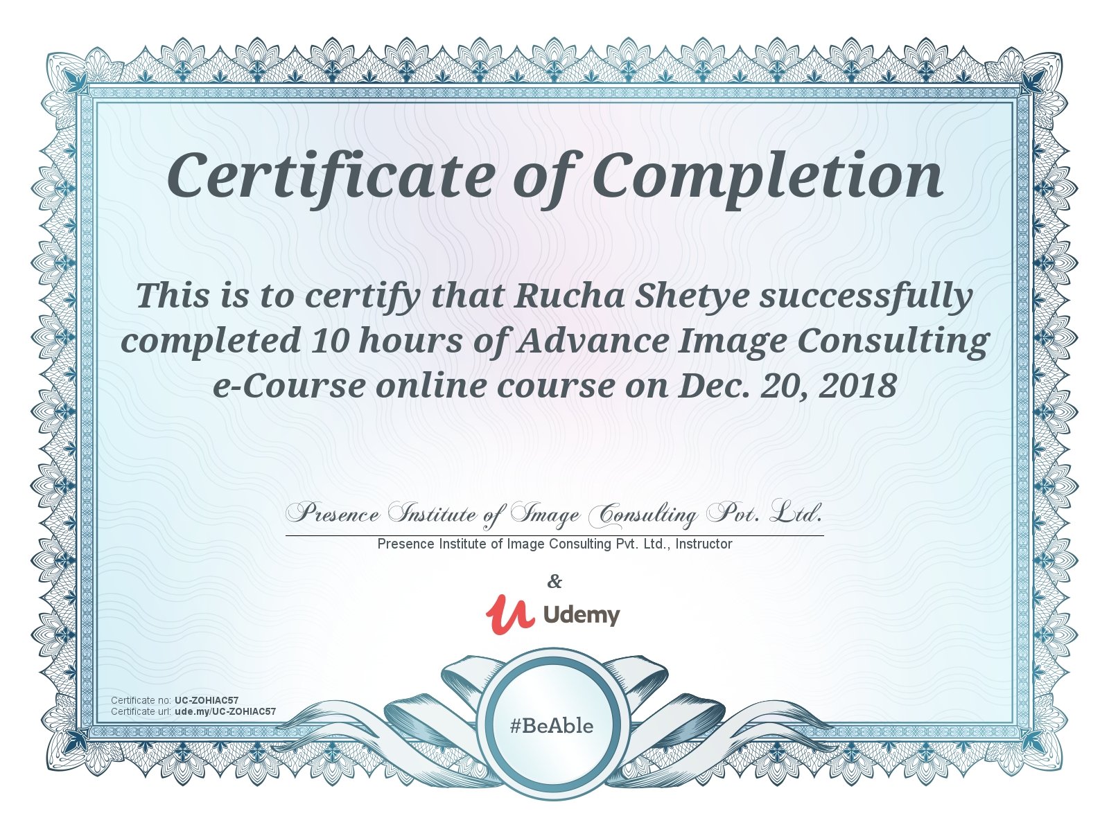Advance Image Consulting e-Course — Presence Institute